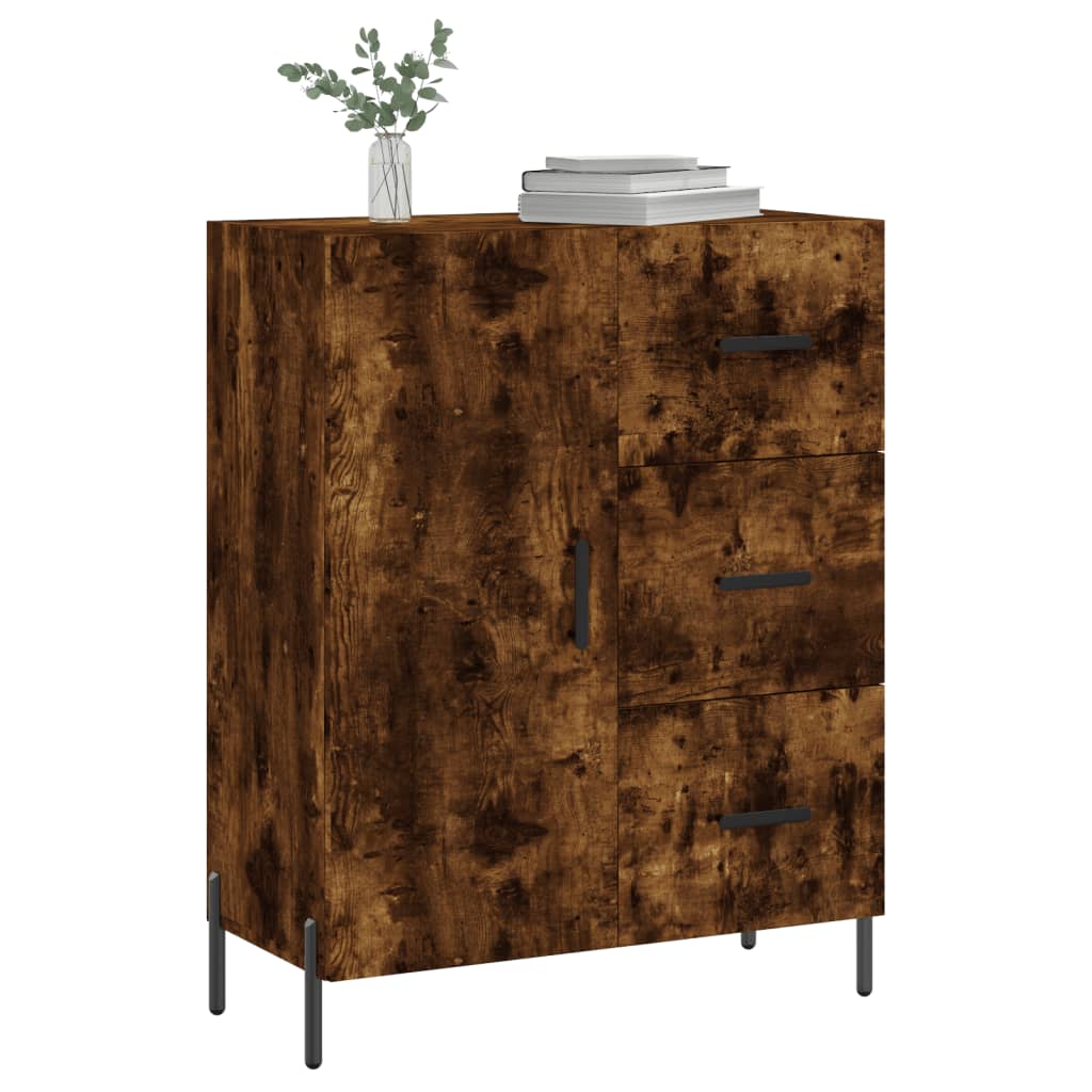 Sideboard Smoked Oak 69.5x34x90 cm Engineered Wood