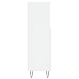 Bathroom Cabinet White 30x30x100 cm Engineered Wood