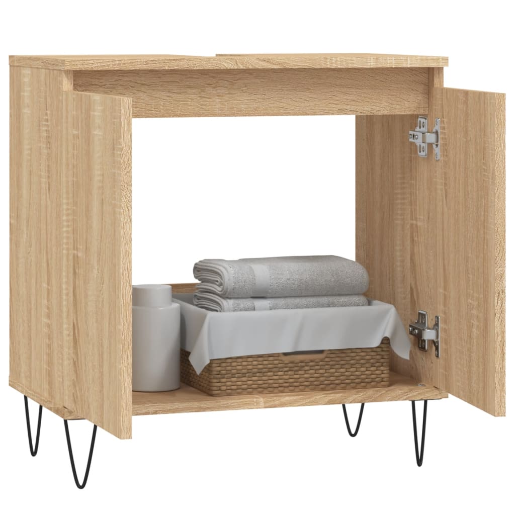 Bathroom Cabinet Sonoma Oak 58x33x60 cm Engineered Wood