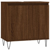 Bathroom Cabinet Brown Oak 58x33x60 cm Engineered Wood