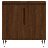 Bathroom Cabinet Brown Oak 58x33x60 cm Engineered Wood