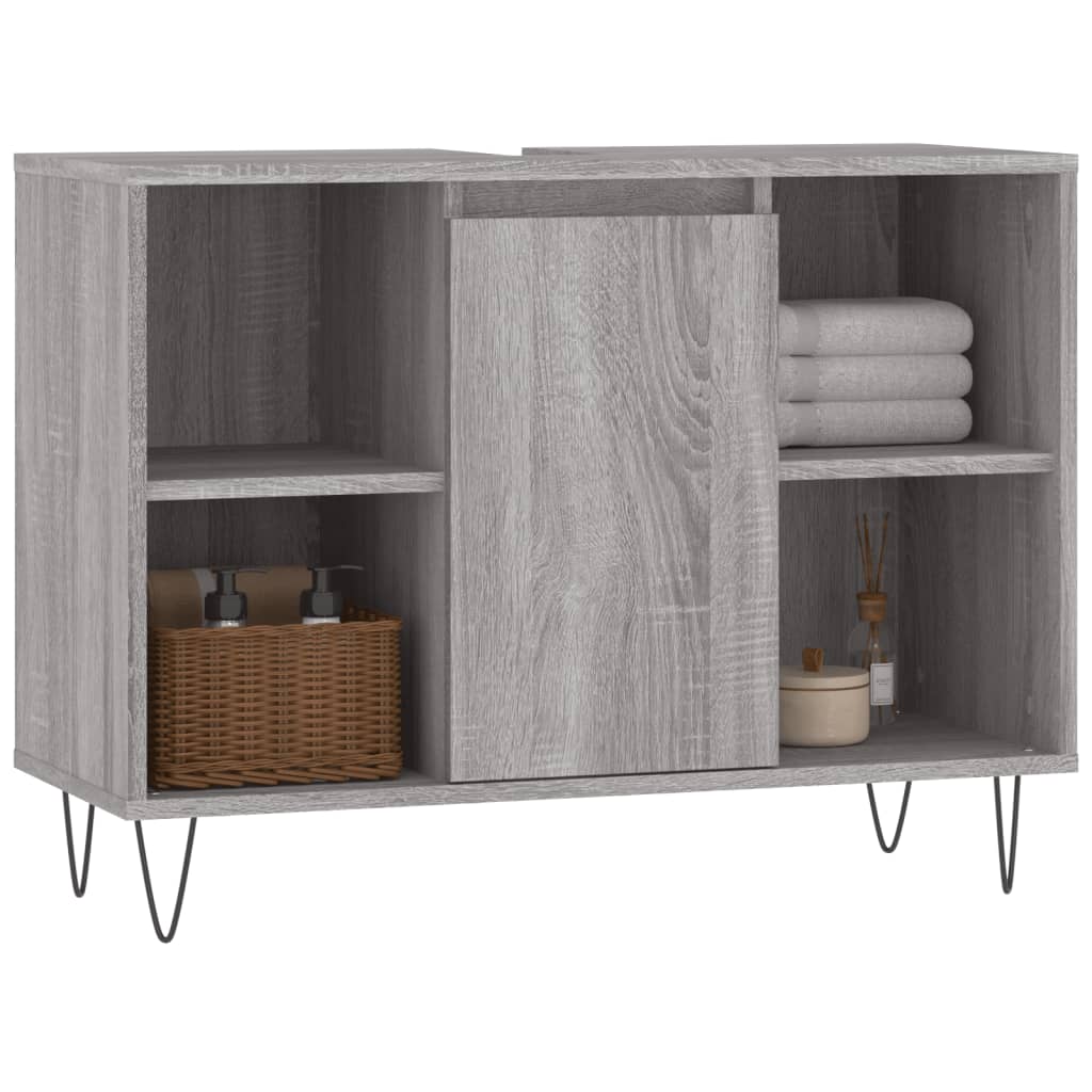 Bathroom Cabinet Grey Sonoma 80x33x60 cm Engineered Wood