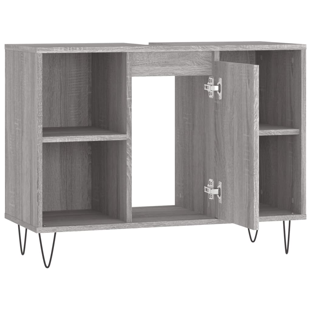 Bathroom Cabinet Grey Sonoma 80x33x60 cm Engineered Wood