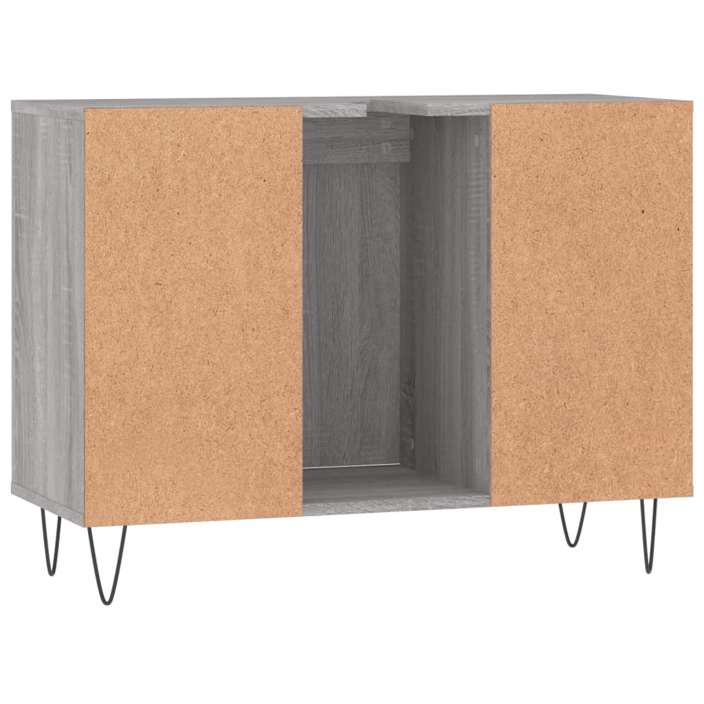 Bathroom Cabinet Grey Sonoma 80x33x60 cm Engineered Wood