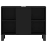 Bathroom Cabinet Black 80x33x60 cm Engineered Wood