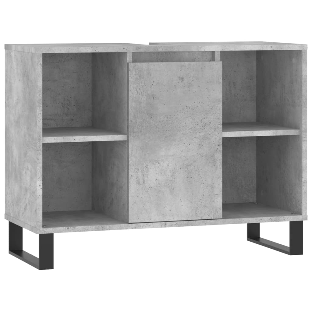 Bathroom Cabinet Concrete Grey 80x33x60 cm Engineered Wood