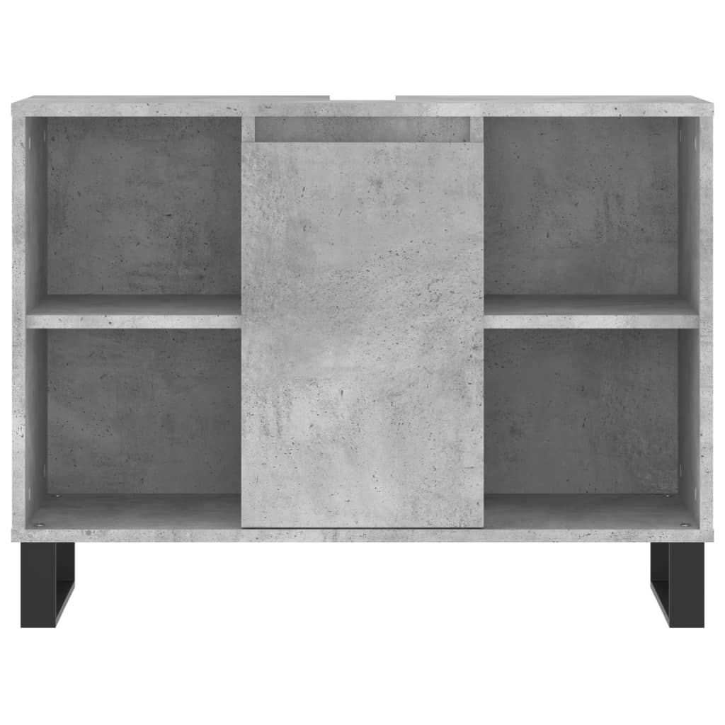 Bathroom Cabinet Concrete Grey 80x33x60 cm Engineered Wood