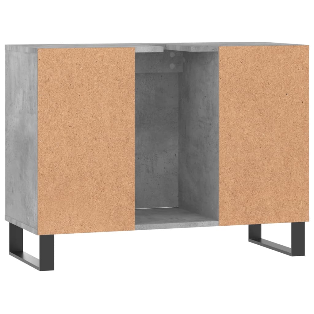 Bathroom Cabinet Concrete Grey 80x33x60 cm Engineered Wood