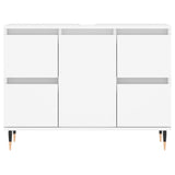 Bathroom Cabinet White 80x33x60 cm Engineered Wood