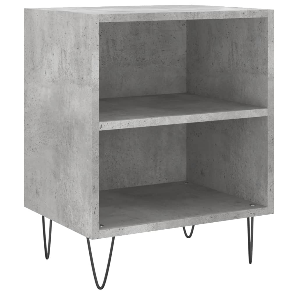 Bedside Cabinet Concrete Grey 40x30x50 cm Engineered Wood