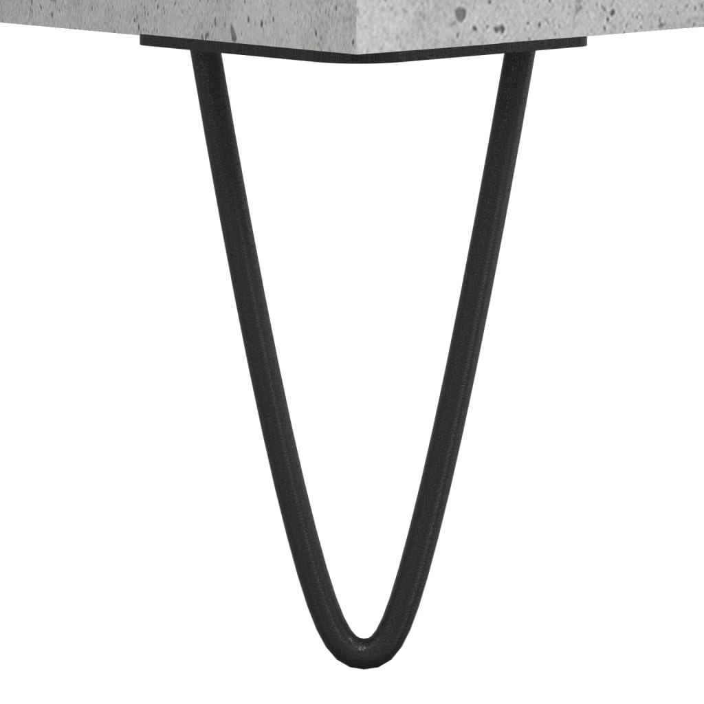 Bedside Cabinet Concrete Grey 40x30x50 cm Engineered Wood