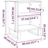 Bedside Cabinets 2 pcs Sonoma Oak 40x30x50 cm Engineered Wood