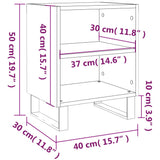 Bedside Cabinets 2 pcs Brown Oak 40x30x50 cm Engineered Wood