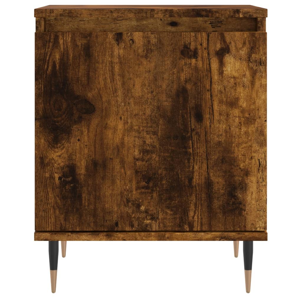 Bedside Cabinet Smoked Oak 40x30x50 cm Engineered Wood