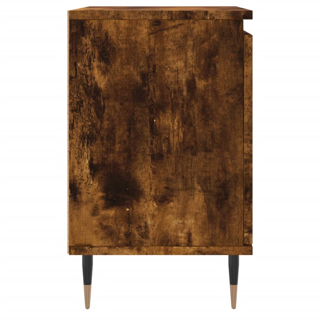 Bedside Cabinet Smoked Oak 40x30x50 cm Engineered Wood
