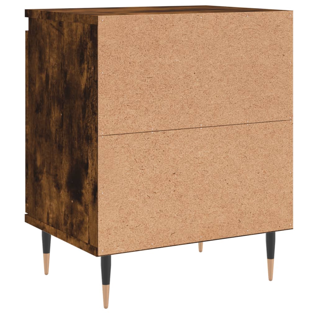 Bedside Cabinet Smoked Oak 40x30x50 cm Engineered Wood