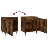 Bedside Cabinet Smoked Oak 40x30x50 cm Engineered Wood