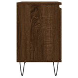 Bedside Cabinet Brown Oak 40x30x50 cm Engineered Wood