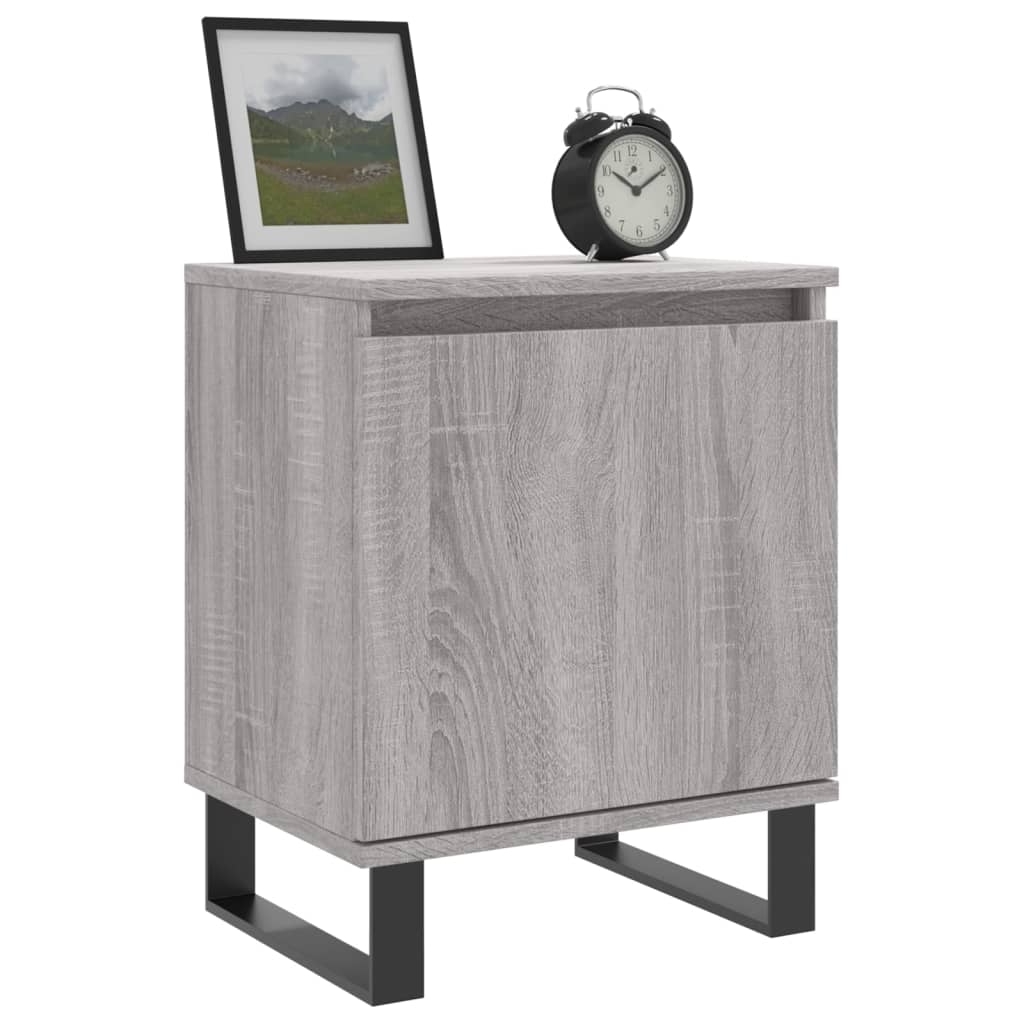 Bedside Cabinet Grey Sonoma 40x30x50 cm Engineered Wood