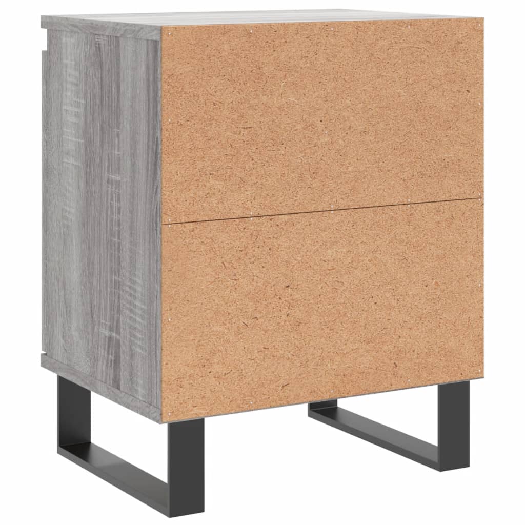 Bedside Cabinet Grey Sonoma 40x30x50 cm Engineered Wood