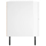 Bedside Cabinets 2 pcs High Gloss White 40x35x47.5 cm Engineered Wood