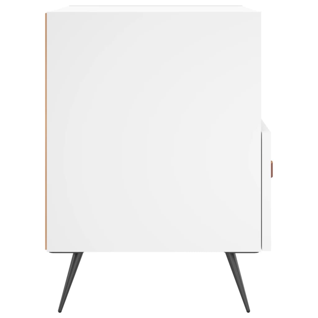 Bedside Cabinet White 40x35x47.5 cm Engineered Wood