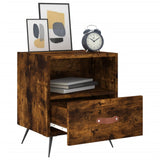 Bedside Cabinet Smoked Oak 40x35x47.5 cm Engineered Wood