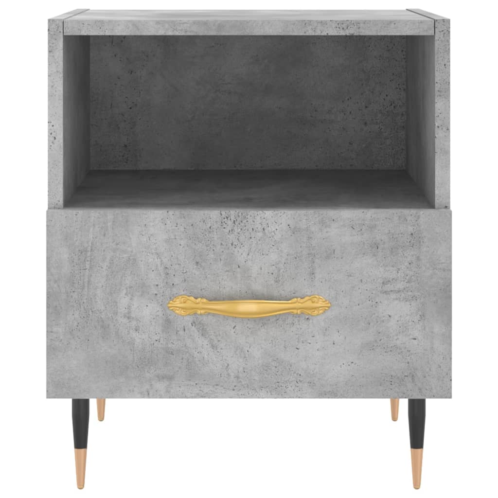 Bedside Cabinets 2 pcs Concrete Grey 40x35x47.5 cm Engineered Wood