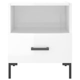 Bedside Cabinets 2 pcs High Gloss White 40x35x47.5 cm Engineered Wood