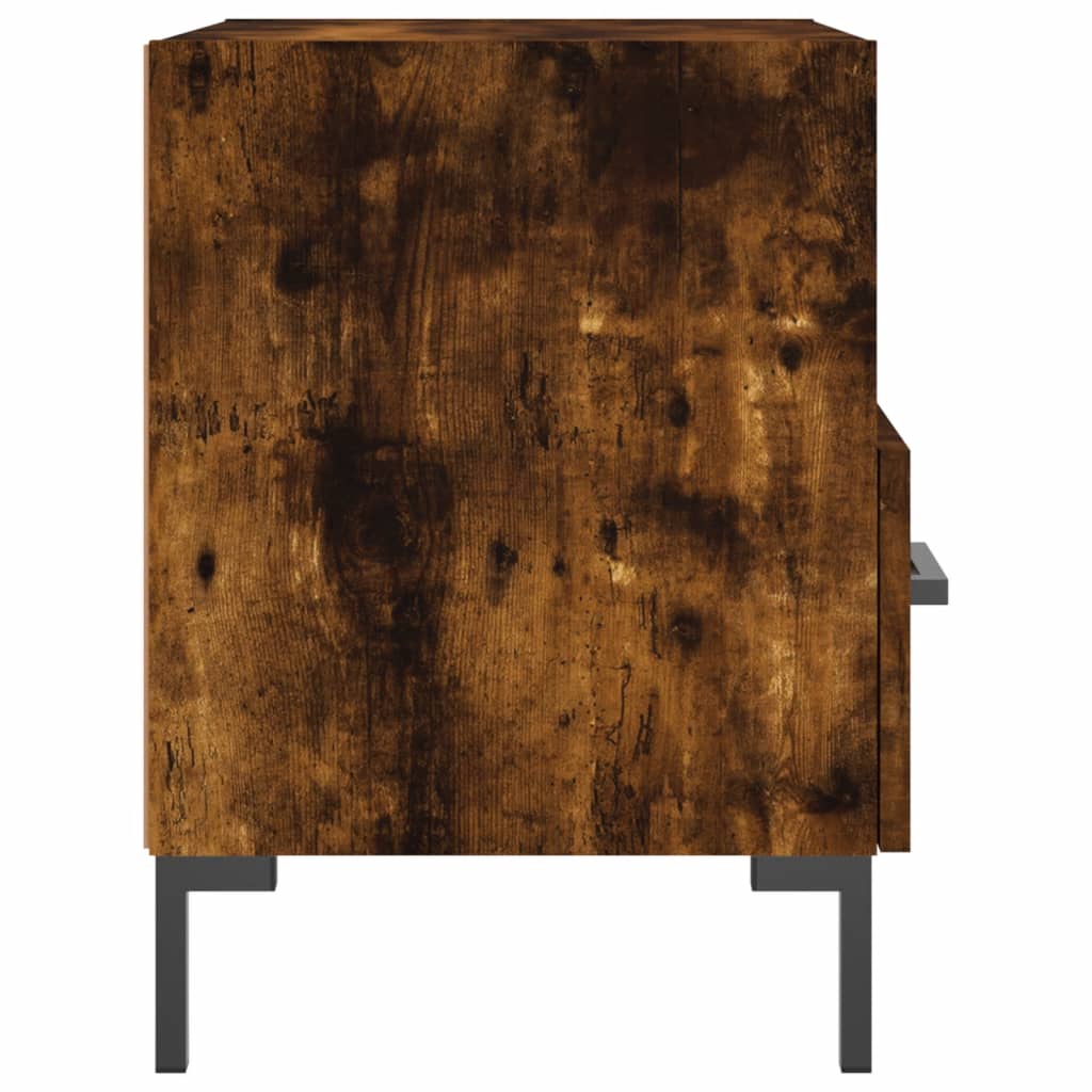 Bedside Cabinets 2 pcs Smoked Oak 40x35x47.5 cm Engineered Wood
