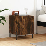 Bedside Cabinet Smoked Oak 40x40x50 cm Engineered Wood
