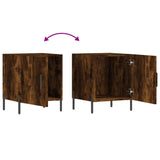 Bedside Cabinets 2 pcs Smoked Oak 40x40x50 cm Engineered Wood
