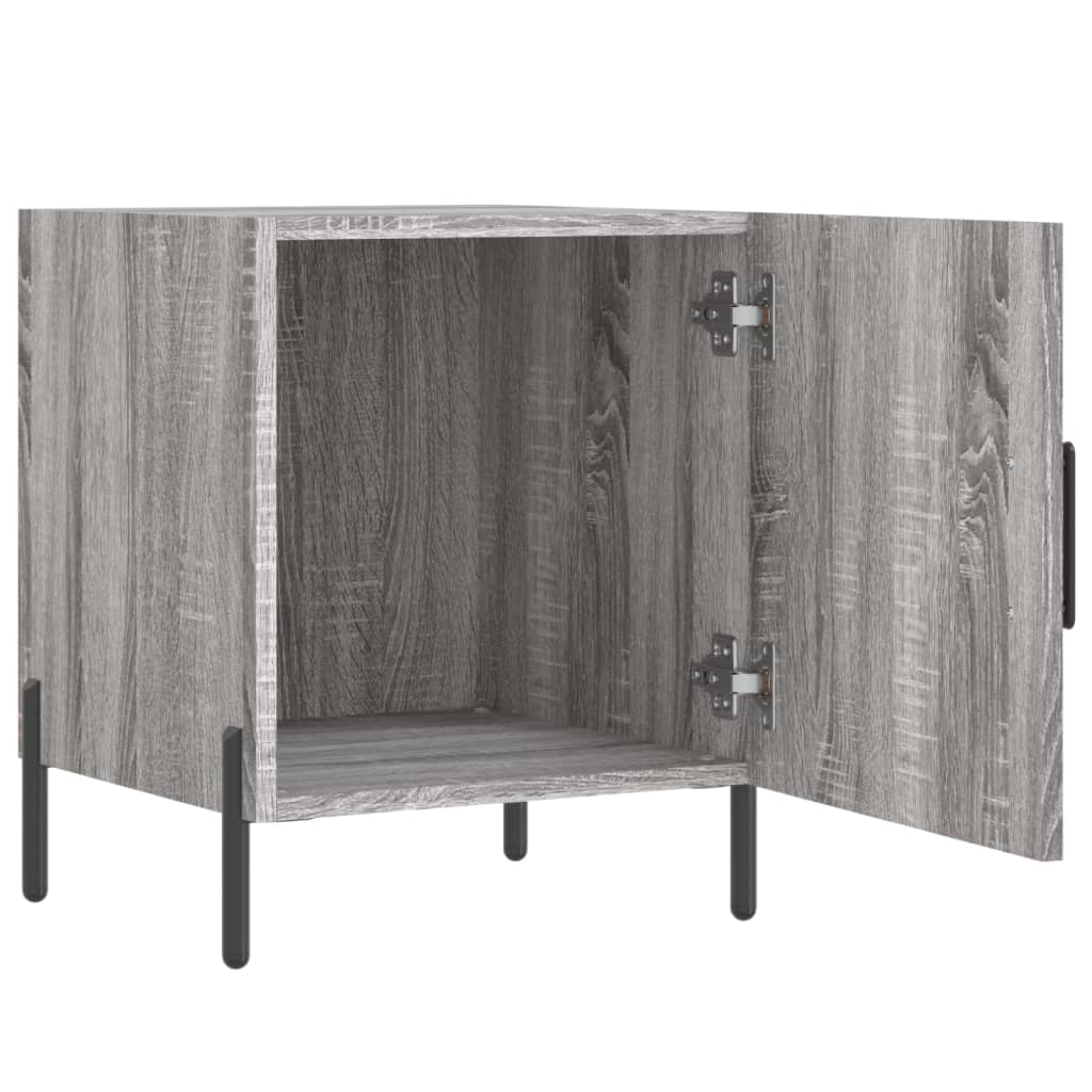 Bedside Cabinet Grey Sonoma 40x40x50 cm Engineered Wood