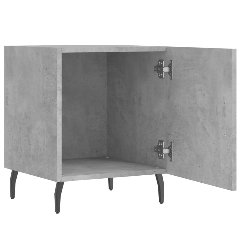 Bedside Cabinets 2 pcs Concrete Grey 40x40x50 cm Engineered Wood