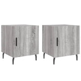 Bedside Cabinets 2 pcs Grey Sonoma 40x40x50 cm Engineered Wood