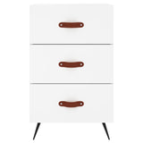 Bedside Cabinet White 40x40x66 cm Engineered Wood