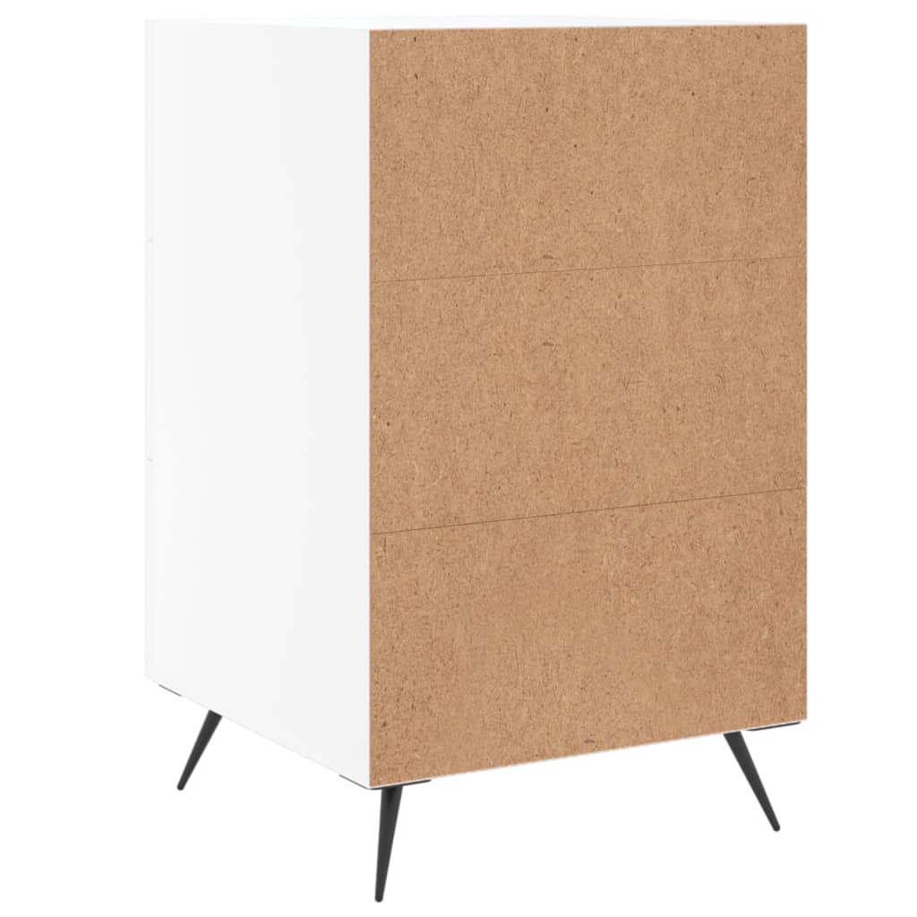 Bedside Cabinet White 40x40x66 cm Engineered Wood