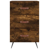 Bedside Cabinet Smoked Oak 40x40x66 cm Engineered Wood