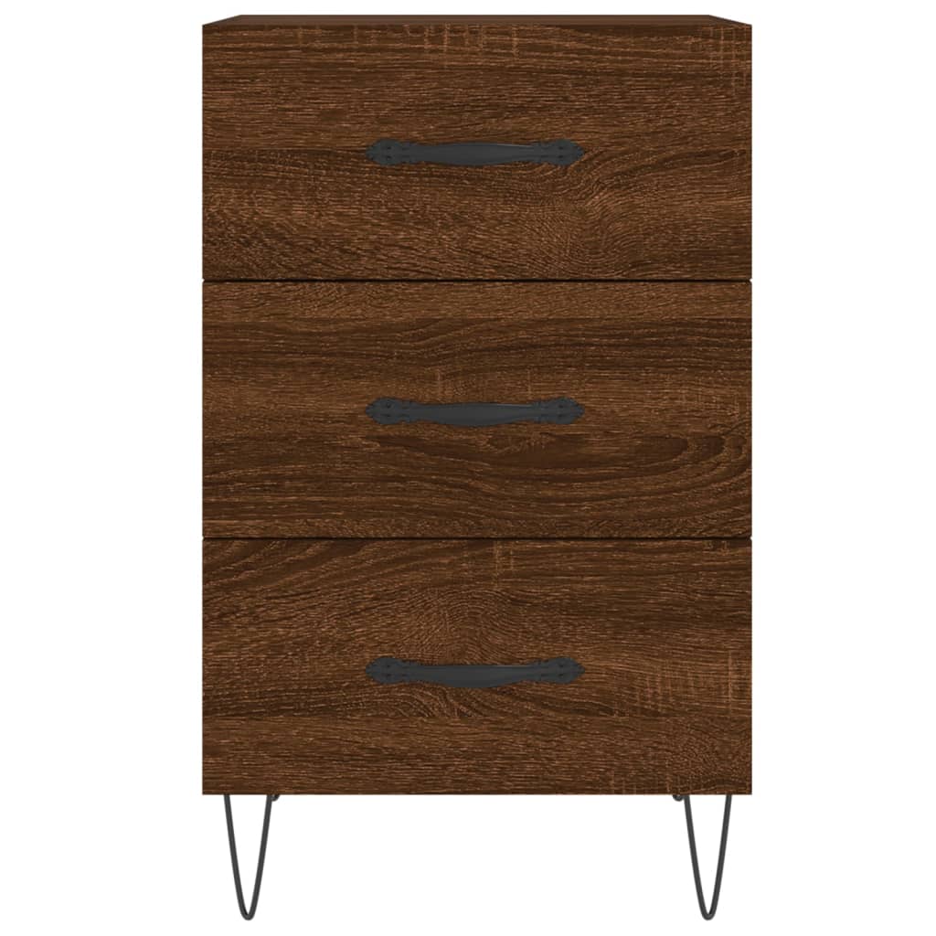 Bedside Cabinet Brown Oak 40x40x66 cm Engineered Wood