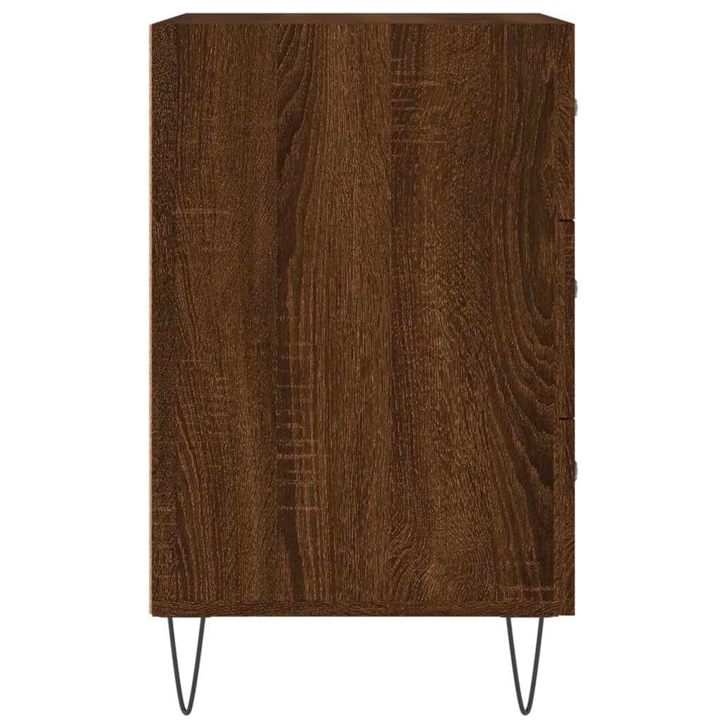 Bedside Cabinet Brown Oak 40x40x66 cm Engineered Wood
