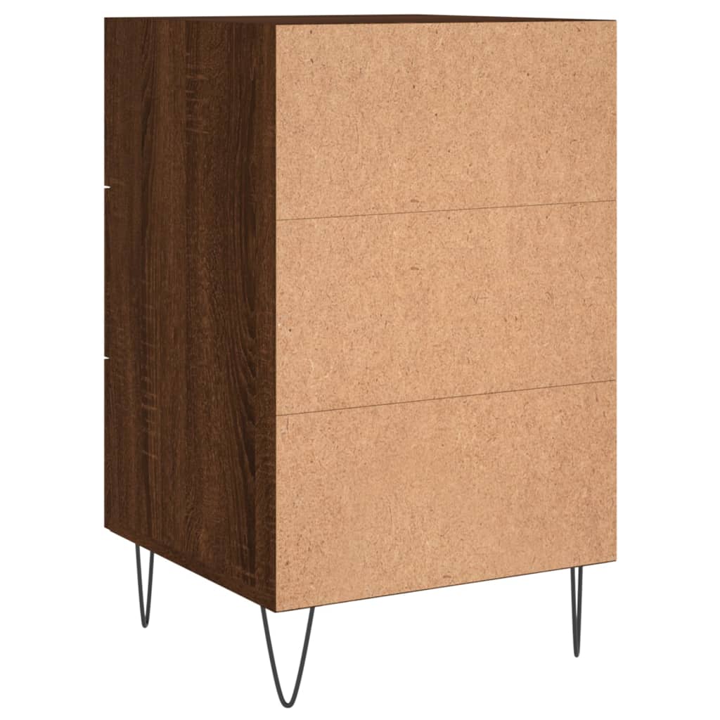 Bedside Cabinet Brown Oak 40x40x66 cm Engineered Wood