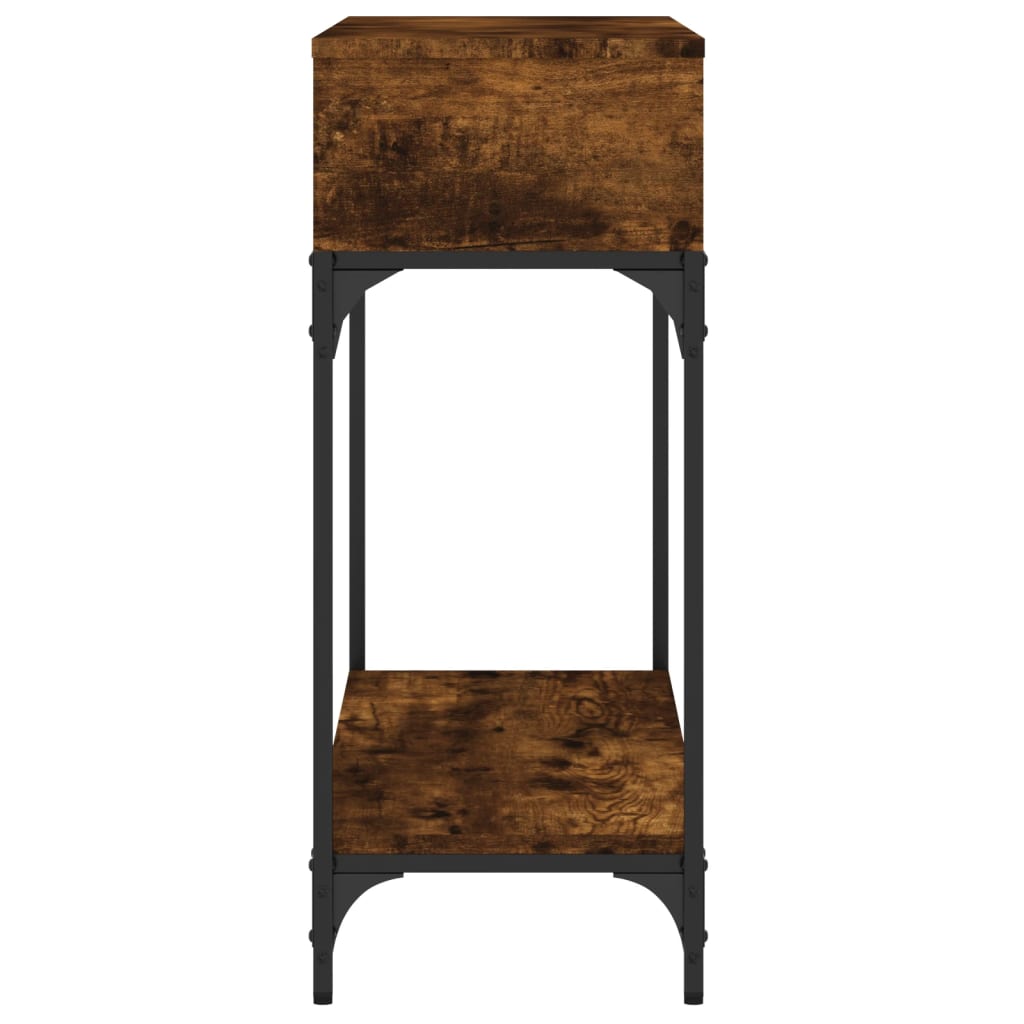 Console Table Smoked Oak 100x30.5x75 cm Engineered Wood