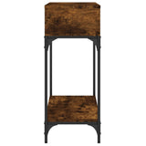 Console Table Smoked Oak 100x30.5x75 cm Engineered Wood