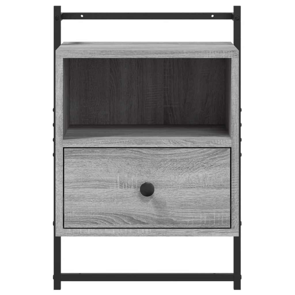 Bedside Cabinets Wall-mounted 2 pcs Grey Sonoma 40x30x61 cm Engineered Wood