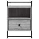 Bedside Cabinets Wall-mounted 2 pcs Grey Sonoma 40x30x61 cm Engineered Wood