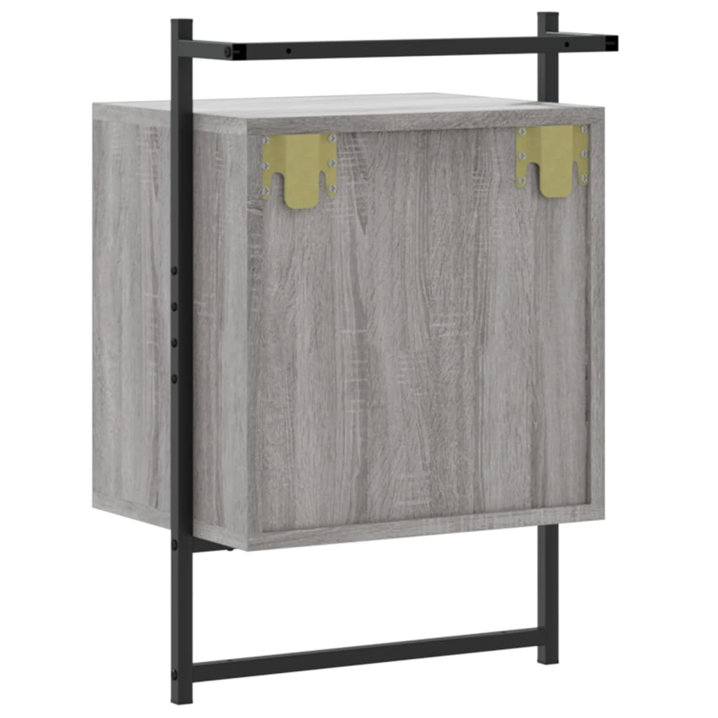 Bedside Cabinets Wall-mounted 2 pcs Grey Sonoma 40x30x61 cm Engineered Wood