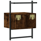 Bedside Cabinets Wall-mounted 2 pcs Smoked Oak 35x30x51 cm Engineered Wood