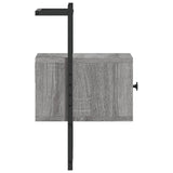 Bedside Cabinet Wall-mounted Grey Sonoma 35x30x51 cm Engineered Wood