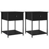 Bedside Tables 2 pcs Black 44x45x58 cm Engineered Wood