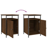 Bedside Cabinet Brown Oak 40x42x60 cm Engineered Wood